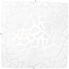 Luce Ambiente e Design PLAFONIERA ISLAND BIANCA 3 LUCI ATTACCO E27 40X40X10CM IN VETRO SATINATO CON DECORI