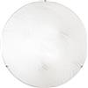 Luce Ambiente e Design PLAFONIERA KARDIO BIANCA 3 LUCI ATTACCO E27 40X40X10,5CM IN VETRO