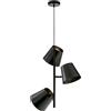 Luce Ambiente e Design LAMPADARIO A SOSPENSIONE IN METALLO E FERRO COLT GRIGIA 3 LUCI ATTACCO E27 51X212CM