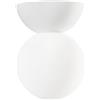 Luce Ambiente e Design PLAFONIERA KISS SGERICA BIANCA 1 LUCE ATTACCO G9 10X14CM IN GESSO E VETRO