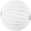 Luce Ambiente e Design PLAFONIERA KUNA BIANCA 2 LUCI ATTACCO E27 30X30X9CM IN VETRO