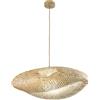 Luce Ambiente e Design LAMPADARIO A SOSPENSIONE KAYAK IN BAMBOO 1 LUCE ATTACCO E27 MAX 60W IP20 68X47XH21CM