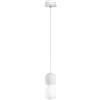 Luce Ambiente e Design LAMPADARIO A SOSPENSIONE KISS SFERICA BIANCA 1 LUCE ATTACCO G9 10X120CM IN GESSO E VETRO