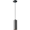 Luce Ambiente e Design LAMPADARIO A SOSPENSIONE KRUK QUADRATA GRIGIA 1 LUCE ATTACCO GU10 7X130CM IN CEMENTO
