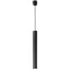 Luce Ambiente e Design LAMPADARIO A SOSPENSIONE LORD NERA IN ACCIAIO E ALLUMINIO 1 LUCE ATTACCO GU10 10X10X255CM