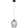 Luce Ambiente e Design LAMPADARIO A SOSPENSIONE MAJESTY GRIGIA IN VETRO 1 LUCE ATTACCO E27 20X120CM