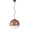 Luce Ambiente e Design LAMPADARIO A SOSPENSIONE MARTE RAME 1 LUCE ATTACCO E27 35X35X156,7CM CAVO NERO