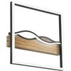 Luce Ambiente e Design PLAFONIERA LED HAWAII QUADRATA NERA E LEGNO 40W 5120LM CCT 3000K 4000K 6500K 40X40X6,3CM