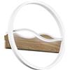 Luce Ambiente e Design PLAFONIERA LED HAWAII TONDA BIANCA E LEGNO 36W 4605LM CCT 3000K 4000K 6500K 40X6,8CM