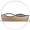 Luce Ambiente e Design PLAFONIERA LED HAWAII TONDA NERA E LEGNO 36W 4605LM CCT 3000K 4000K 6500K 40X6,8CM