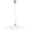 Luce Ambiente e Design LAMPADARIO A SOSPENSIONE MIRO' BIANCA 1 LUCE ATTACCO E27 45X45X110CM IN VETRO