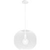 Luce Ambiente e Design LAMPADARIO A SOSPENSIONE RETE IN METALLO ESEDRA BIANCA 1 LUCE ATTACCO E27 50X50X154CM
