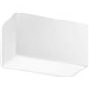 Luce Ambiente e Design PLAFONIERA LIVING BIANCA 2 LUCI ATTACCO E14 23X12X13CM IN GESSO VERNICIABILE