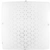 Luce Ambiente e Design PLAFONIERA MAORI BIANCA 2 LUCI ATTACCO E27 30X30X9CM IN VETRO BIANCO LUCIDO