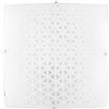 Luce Ambiente e Design PLAFONIERA MAORI BIANCA 4 LUCI ATTACCO E27 50X50X12CM IN VETRO BIANCO LUCIDO