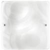 Luce Ambiente e Design PLAFONIERA MIRO' BIANCA 4 LUCI ATTACCO E27 50X11X50CM IN VETRO