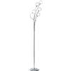 Luce Ambiente e Design PIANTANA BLOG CROMO 5 LUCI ATTACCO G9 36X150CM DIFFUSORE SFERICO DOPPIO IN VETRO TRASPARENTE E BIANCO