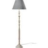 Luce Ambiente e Design PIANTANA BOURLESQUE BIANCA 1 LUCE ATTACCO E27 45X155CM IN LEGNO E PARALUME IN TESSUTO