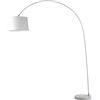Luce Ambiente e Design PIANTANA DREAM BIANCA 1 LUCE ATTACCO E27 152X40X200CM CON PARALUME BIANCO IN TESSUTO E BASE IN MARMO