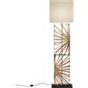 Luce Ambiente e Design PIANTANA ETHEREAL 40X20X134CM IN METALLO E LEGNO CON PARALUME 1 LUCE ATTACCO E27