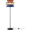 Luce Ambiente e Design PIANTANA GAZEBO ARANZIONE BLU RATTAN NATURALE 1 LUCE ATTACCO E27 D40X145CM