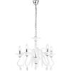 Luce Ambiente e Design LAMPADARIO ESTEFAN CLASSICO BIANCO 5 LUCI ATTACCO E14 53X53X180CM