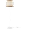 Luce Ambiente e Design PIANTANA GAZEBO IN RATTAN NATURALE E TESSUTO BEIGE 1 LUCE ATTACCO E27 D40X145CM