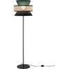 Luce Ambiente e Design PIANTANA GAZEBO VERDE NERA RATTAN NATURALE 1 LUCE ATTACCO E27 D40X145CM