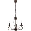 Luce Ambiente e Design LAMPADARIO GINEVRA CORTEN 3 LUCI ATTACCO E14 48X120CM CON CANDELIERI IN METALLO