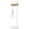 Luce Ambiente e Design LUME ARIZONA LEGNO NATURALE E METALLO BIANCO1 LUCE ATTACCO E27 16X50,5 CM