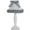 Luce Ambiente e Design LUME CANDY BIANCO CON LEGNO 1 LUCE ATTACCO E14 18X34CM CON PARALUME