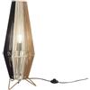Luce Ambiente e Design LUME COCONUT BIANCO NERO E MARRONE IN CARTA NATURALE E METALLO 1 LUCE ATTACCO E27 40W LAMP SIZE D25xH60CM STRUTTURA D25XH70CM