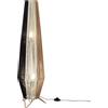Luce Ambiente e Design LUME COCONUT BIANCO NERO E MARRONE IN CARTA NATURALE E METALLO 2 LUCI ATTACCO E27 40W LAMP SIZE D25xH90CM STRUTTURA D25XH100CM