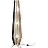 Luce Ambiente e Design LUME COCONUT BIANCO NERO E MARRONE IN CARTA NATURALE E METALLO 3 LUCI ATTACCO E27 40W LAMP SIZE D25xH110CM STRUTTURA D25XH120CM