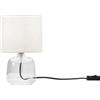 Luce Ambiente e Design LUME EMERALD TRASPARENTE IN VETRO CON PARALUME IN TESSUTO 1 LUCE ATTACCO E14 STRUTTURA D15X25CM PARALUME D15X16CM