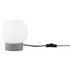 Luce Ambiente e Design LUME ERIS BIANCO E MARRONE IN ALLUMINIO E VETRO 1 LUCE ATTACCO E14 D15X16CM