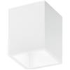 Luce Ambiente e Design PLAFONIERA-FARETTO FOSTER BIANCA 1 LUCE ATTACCO GU10 11X11X14CM IN GESSO BIANCO VERNICIABILE
