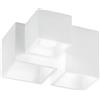 Luce Ambiente e Design PLAFONIERA-FARETTO FOSTER BIANCA 3 LUCI ATTACCO GU10 24X23X15CM IN GESSO BIANCO VERNICIABILE