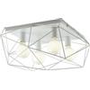Luce Ambiente e Design PLAFONIERA ABRAXAS BIANCA 4 LUCI ATTACCO E27 41,7X40X26,5CM IN METALLO