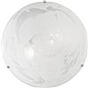 Luce Ambiente e Design PLAFONIERA ALABASTRO BIANCA 2 LUCI ATTACCO E27 30X30X9,5CM