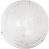 Luce Ambiente e Design PLAFONIERA ALABASTRO BIANCA 3 LUCI ATTACCO E27 40X40X10,5CM