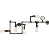Luce Ambiente e Design PLAFONIERA AMARCORD RUGGINE 5 LUCI ATTACCO E27 109X9,5X47CM