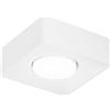 Luce Ambiente e Design PLAFONIERA ATHEN QUADRATA BIANCA 1 LUCE ATTACCO GX53 14X14X5,3CM IN GESSO VERNICIABILE