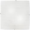 Luce Ambiente e Design PLAFONIERA CELINE BIANCA 2 LUCI ATTACCO E27 30X30X9CM VETRO BIANCO SATINATO