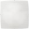 Luce Ambiente e Design PLAFONIERA CELINE BIANCA 4 LUCI ATTACCO E27 50X50X12CM VETRO BIANCO SATIN