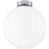 Luce Ambiente e Design PLAFONIERA CITY SFERA BIANCA 1 LUCE ATTACCO E14 20X20X22CM IN VETRO SOFFIATO