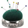 Fdit Cuscino per Spilli da Polso Vintage con Base in Metallo, 5x3.5cm per Cucito e Quilting