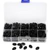 Atyhao Occhi di Plastica Nasi Fai da Te 580 Ovale Rotondo Accessori Giocattoli Orsacchiotto Piatto 580 Pezzi Tamburo per Realizzare Bambole (580 a scatola (nera))