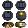 Akynite Luci Solari di Ricambio 7 cm per Lanterna da Giardino, Luce Calda, 1.2V 600mAh, IP44 Lampada Solare di Ricambio, Ricambi Luci Solari Esterno per Lanterna Solare da Giardino, set di 4