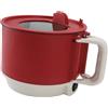Asixxsix Pentola Elettrica Portatile, Fornello Antiaderente Multifunzionale, capacità 1,8 L, Potenza 450 W, Maniglia Pieghevole, per Viaggi in Ufficio in Dormitorio Domestico (Spina UE
